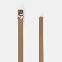 Kadın Siyah / Açık Kahve Çift Taraflı Deri Kemer