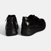 Kadın Siyah Bağcıklı DesaComfort Deri Ayakkabı