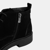 Kadın Siyah Bağcıklı Süet Bot