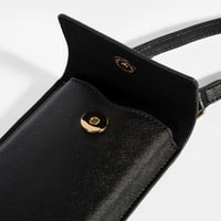 Kadın Siyah Çapraz Telefon Çantası 