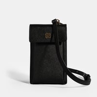 Kadın Siyah Çapraz Telefon Çantası 