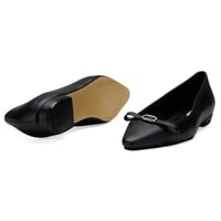 Kadın Siyah Deri Babet