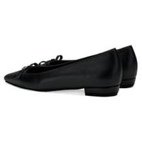 Kadın Siyah Deri Babet