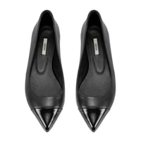 Kadın Siyah Deri Babet