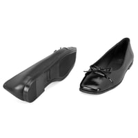 Kadın Siyah Deri Babet