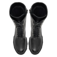 Kadın Siyah Deri Bot