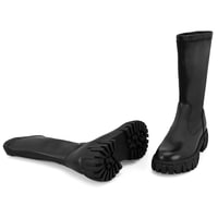 Kadın Siyah Deri Bot