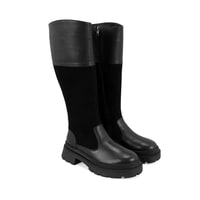 Kadın Siyah Deri Çizme