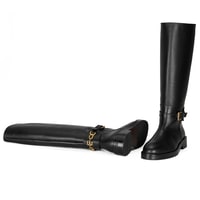 Kadın Siyah Deri Çizme