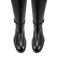 Kadın Siyah Deri Çizme
