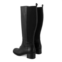 Kadın Siyah Deri Çizme