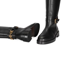 Kadın Siyah Deri Çizme