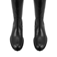 Kadın Siyah Deri Çizme