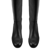 Kadın Siyah Deri Çizme