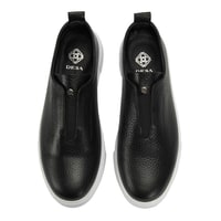 Kadın Siyah Deri Günlük Ayakkabı