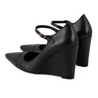 Kadın Siyah Deri Klasik Ayakkabı