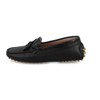 Kadın Siyah Deri Loafer