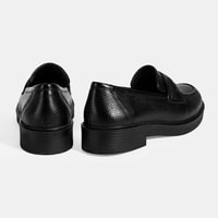 Kadın Siyah Deri Loafer