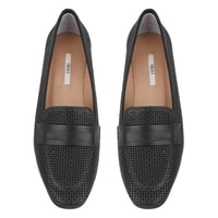 Kadın Siyah Deri Loafer