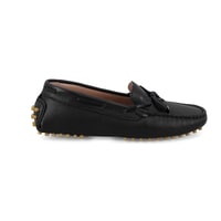 Kadın Siyah Deri Loafer