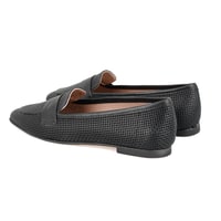 Kadın Siyah Deri Loafer