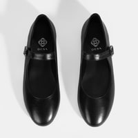 Kadın Siyah Deri Mary Jane Babet