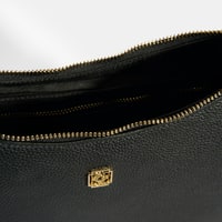 Kadın Siyah Deri Omuz Çantası