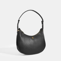 Kadın Siyah Deri Omuz Çantası