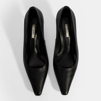 Kadın Siyah Deri Stiletto