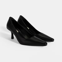 Kadın Siyah Deri Stiletto