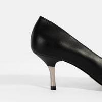 Kadın Siyah Deri Stiletto