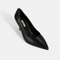 Kadın Siyah Deri Stiletto