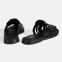 Kadın Siyah Deri Terlik 