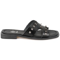 Kadın Siyah Deri Terlik