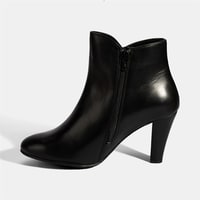 Kadın Siyah DesaComfort Deri Topuklu Chelsea Bot