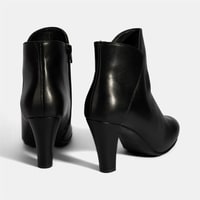 Kadın Siyah DesaComfort Deri Topuklu Chelsea Bot