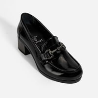 Kadın Siyah DesaComfort Topuklu Rugan Ayakkabı