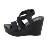 Kadın Siyah Dolgu Topuklu Sandalet