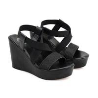 Kadın Siyah Dolgu Topuklu Sandalet