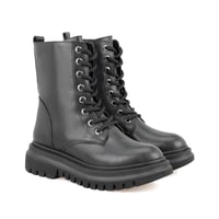 Kadın Siyah Fermuarlı Bot