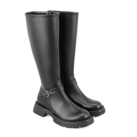 Kadın Siyah Fermuarlı Çizme