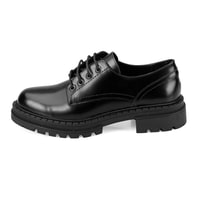 Kadın Siyah Günlük Deri Ayakkabı