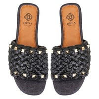 Kadın Siyah Hasır Terlik