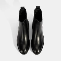 Kadın Siyah Kalın Topuklu Deri Bot