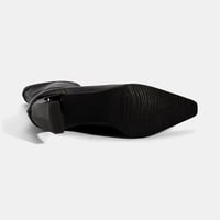 Kadın Siyah Kalın Topuklu Stretch Bot