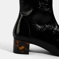 Kadın Siyah Kalın Topuklu Stretch Bot