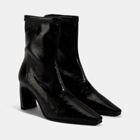 Kadın Siyah Kalın Topuklu Stretch Bot