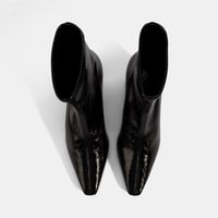 Kadın Siyah Kalın Topuklu Stretch Bot