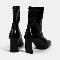 Kadın Siyah Kalın Topuklu Stretch Bot