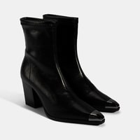 Kadın Siyah Kalın Topuklu Stretch Çizme